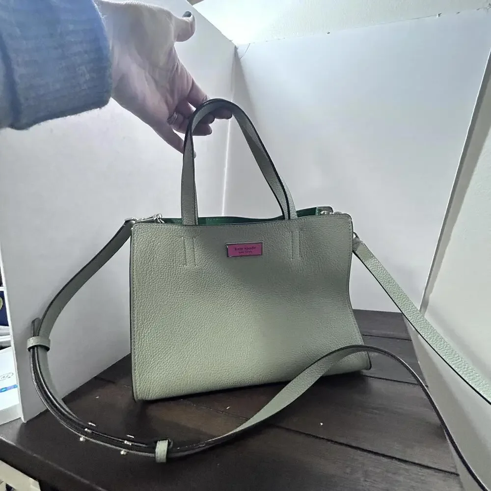 Kate Spade Leather thumb medium‎ satchel handbag Green